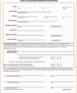 Free Template For Emergency Contact Form  Sample