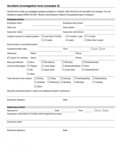 Incident Investigation Report Form Template Doc Sample