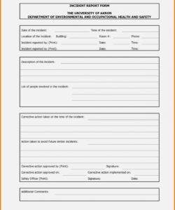 Laboratory Incident Report Form Template Word Example