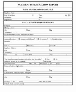 Medical Incident Report Form Template Pdf