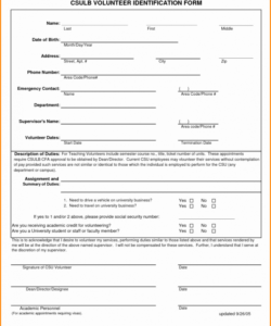 Printable Emergency Contact Form Template For Employees  Sample