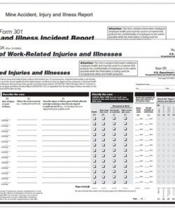 Printable Osha Incident Report Form Template Doc Sample
