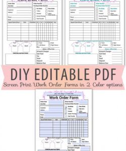 Printable Printable Small Business Order Form Template