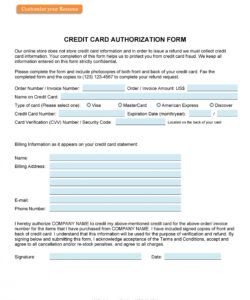 Professional Business Credit Card Purchase Authorization Form Templat Pdf Example