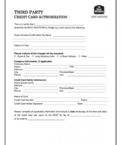 Professional Credit Card Charge Authorization Form Template Pdf