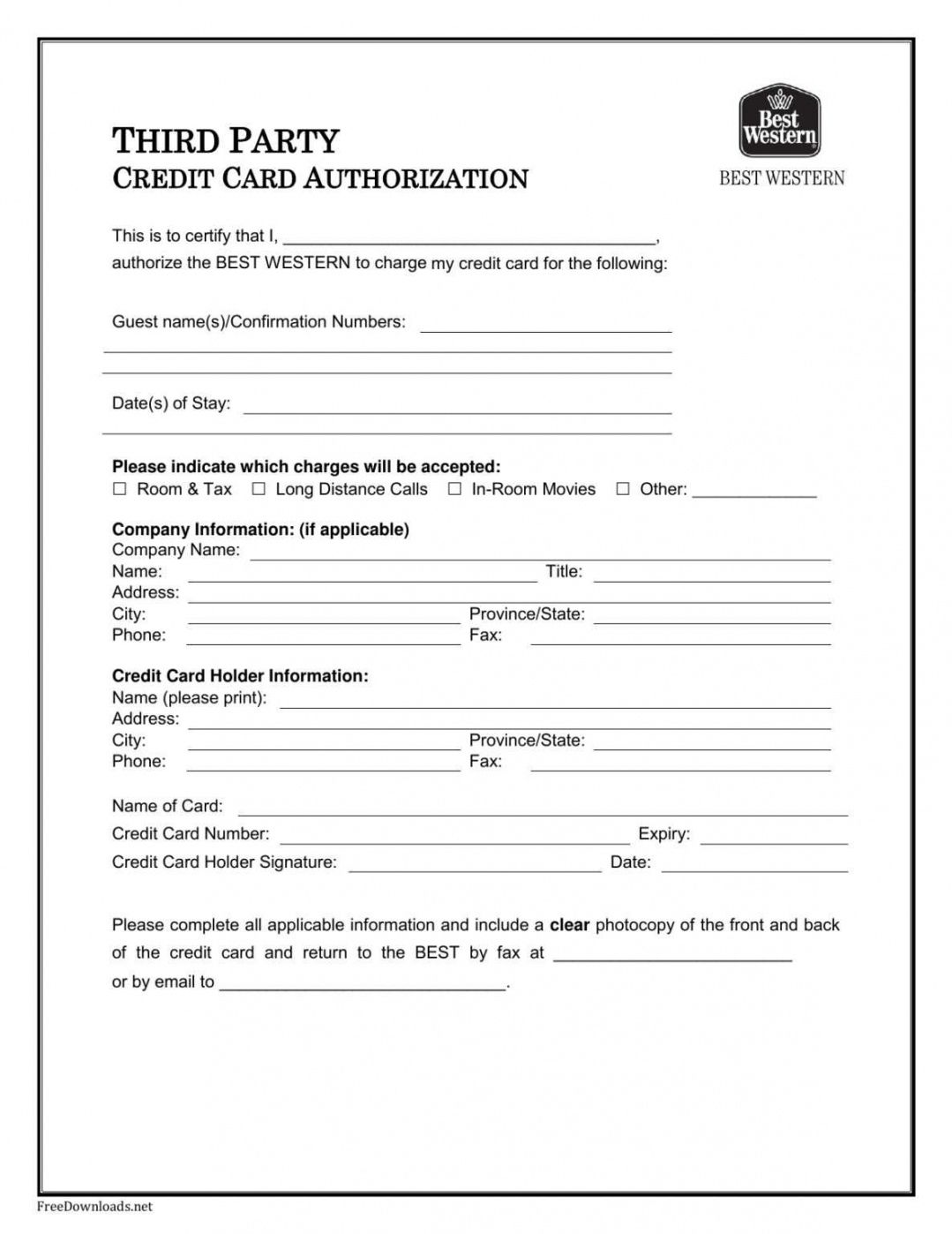 Professional Credit Card Charge Authorization Form Template Pdf