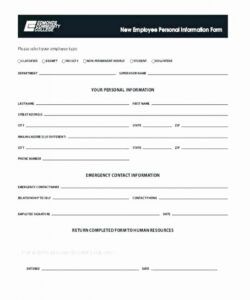 Professional Emergency Contact Form Template For Employees Word Sample
