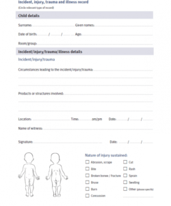 Professional Medical Incident Report Form Template
