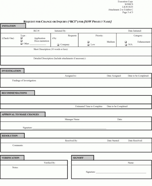 Project Initiation Request Form Template Word Sample Minasinternational