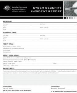 Security Incident Report Form Template Doc Sample