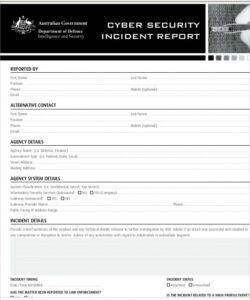 Security Incident Report Form Template