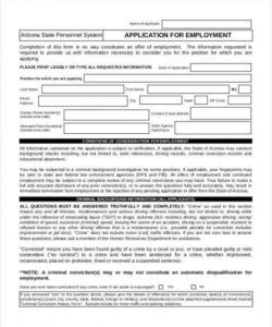 Standard Job Application Form Template Pdf Sample