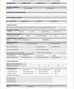 Template Incident Accident Report Form Doc Example