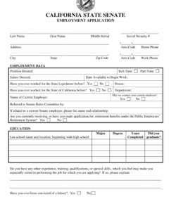 Application Form For Job Template Word Example