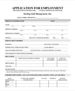 Best Basic Job Application Form Template Doc Sample