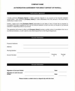 Best Company Direct Deposit Form Template Pdf Example