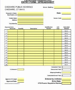 Best Purchase Request Form Template Excel Sample