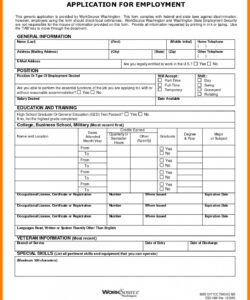 Costum Basic Job Application Form Template Word