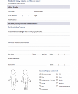 Costum Medication Incident Report Form Template Doc Example