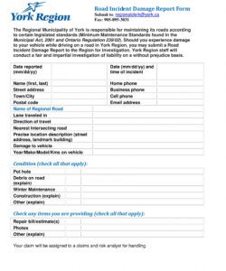 Costum Vehicle Property Incident Report Form Template Doc Example