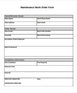 Editable Printable Tenant Maintenance Request Form Template Pdf Example