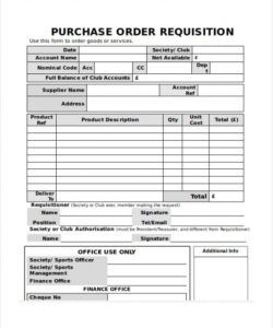 Editable Purchase Request Form Template Doc Sample