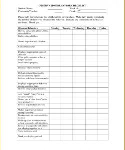 Editable Teaching Observation Form Template Word Sample