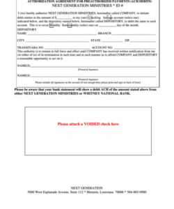 Free Ach Credit Authorization Form Template Pdf