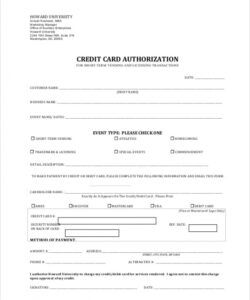 Free Credit Card And Ach Authorization Form Template Word