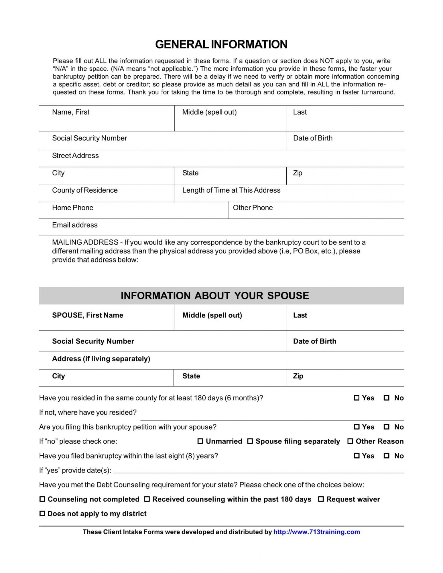 Home Health Intake Form Template 