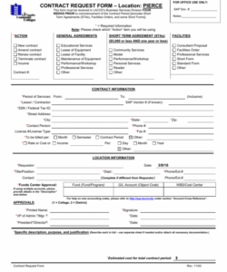 Printable Facilities Maintenance Request Form Template Excel
