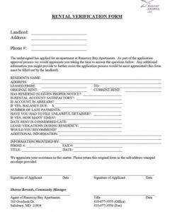 Printable Template Rental Application Form For Pages Excel Sample