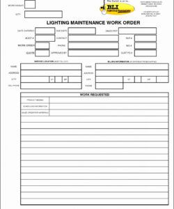 Professional Apartment Maintenance Request Form Template Printable Excel