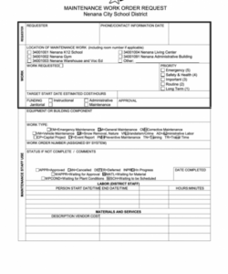 Professional Apartment Maintenance Request Form Template Printable Pdf