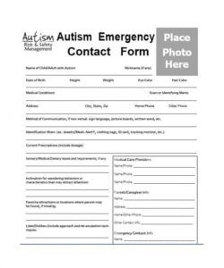 Professional Emergency Contact And Medical Information Form Template Excel Example