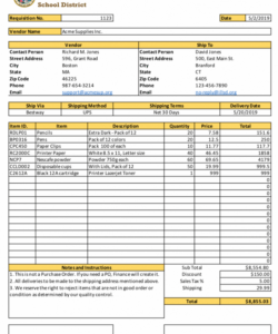 Professional Purchase Request Form Template Word Sample