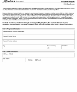 Professional Vehicle Property Incident Report Form Template Doc Sample