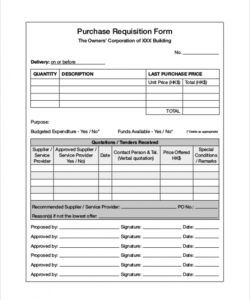 Purchase Request Form Template Pdf
