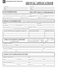 Rental Credit Application Form Template Doc Sample