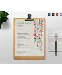 Best French Cafe Menu Template Word Sample