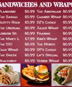 Best Sandwich Shop Menu Templates Doc Sample