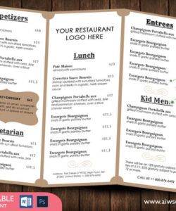 Editable French Cafe Menu Template  Sample