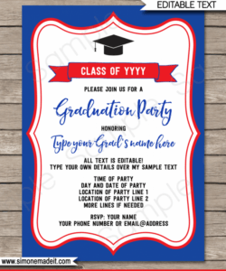 Editable Graduation Dinner Menu Templates Excel Sample