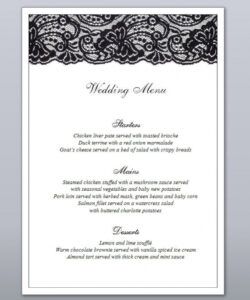 Free Engagement Party Menu Template  Sample