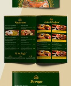 Indian Restaurant Menu Template Word