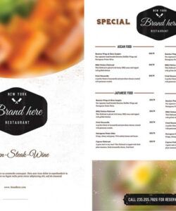 Indian Restaurant Menu Template Word Sample