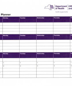 Printable Nursery Menu Templates Doc