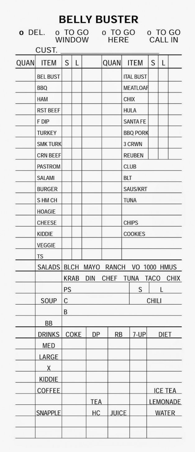 Printable Pre Order Menu Templates Excel Sample | Minasinternational