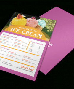 Professional Ice Cream Parlor Menu Template Doc Sample