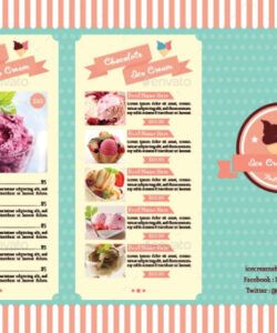 Professional Ice Cream Parlor Menu Template Pdf